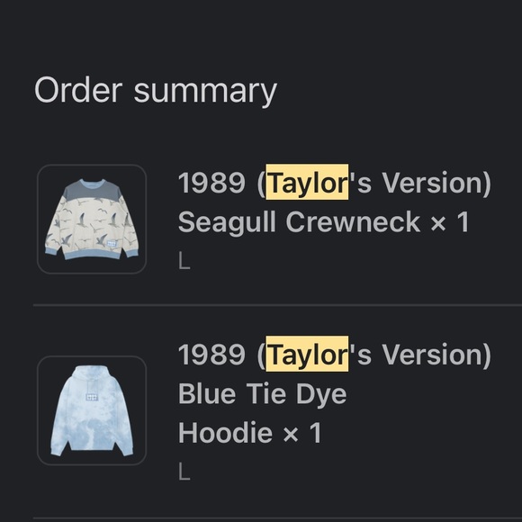 1989 (Taylor's Version) Seagull Crewneck - Picture 2 of 2